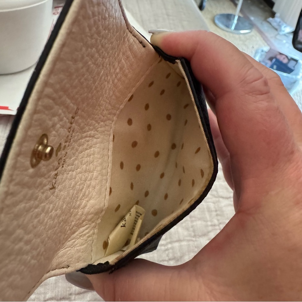 Kate Spade Black Card Holder with Gold Accents - Picture 4 of 4